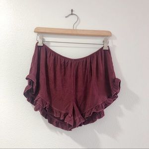 BRANDY MELVILLE Soft, maroon color shorts